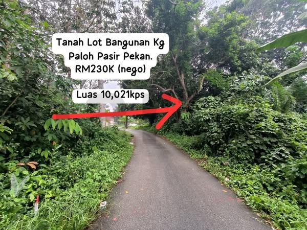 TANAH LOT BANGUNAN DI KG PALOH, PASIR PEKAN, WAKAF BHARU, TUMPAT UNTUK DIJUAL
