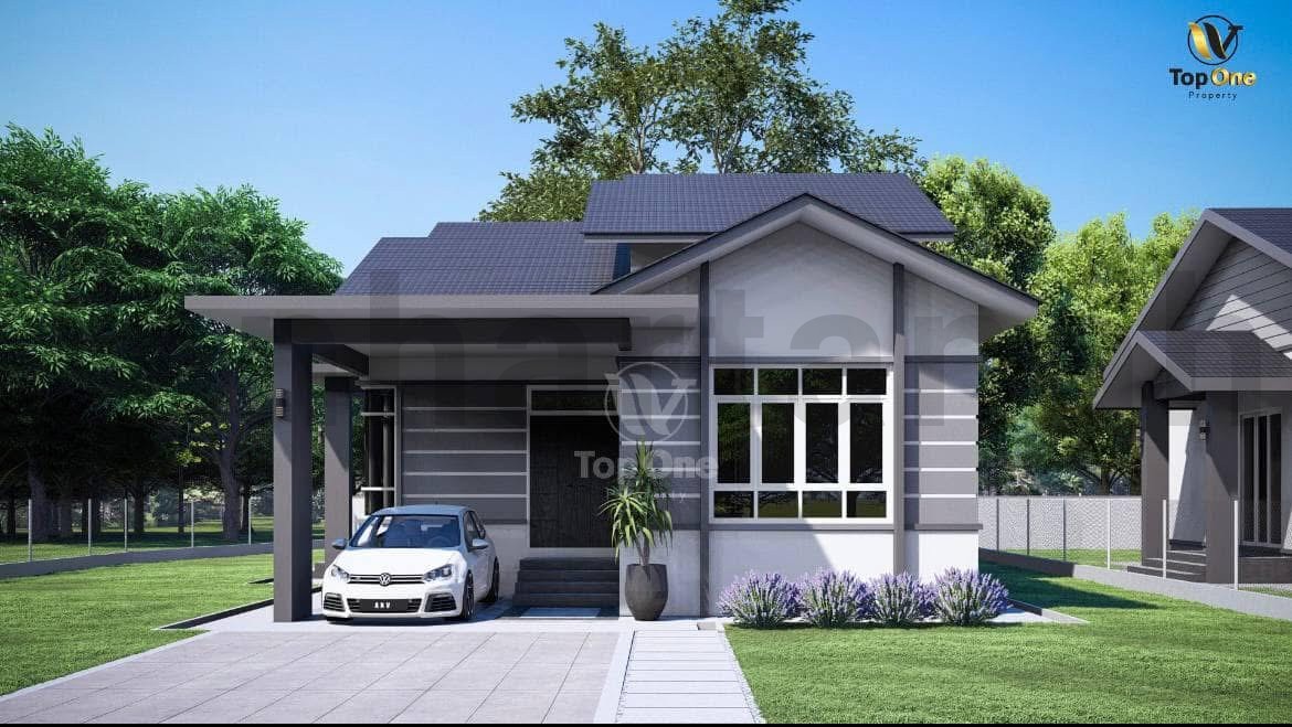 Rumah Banglo Design Moden 1 Tingkat Di Morak, Wakaf Bharu. Untuk Dijual