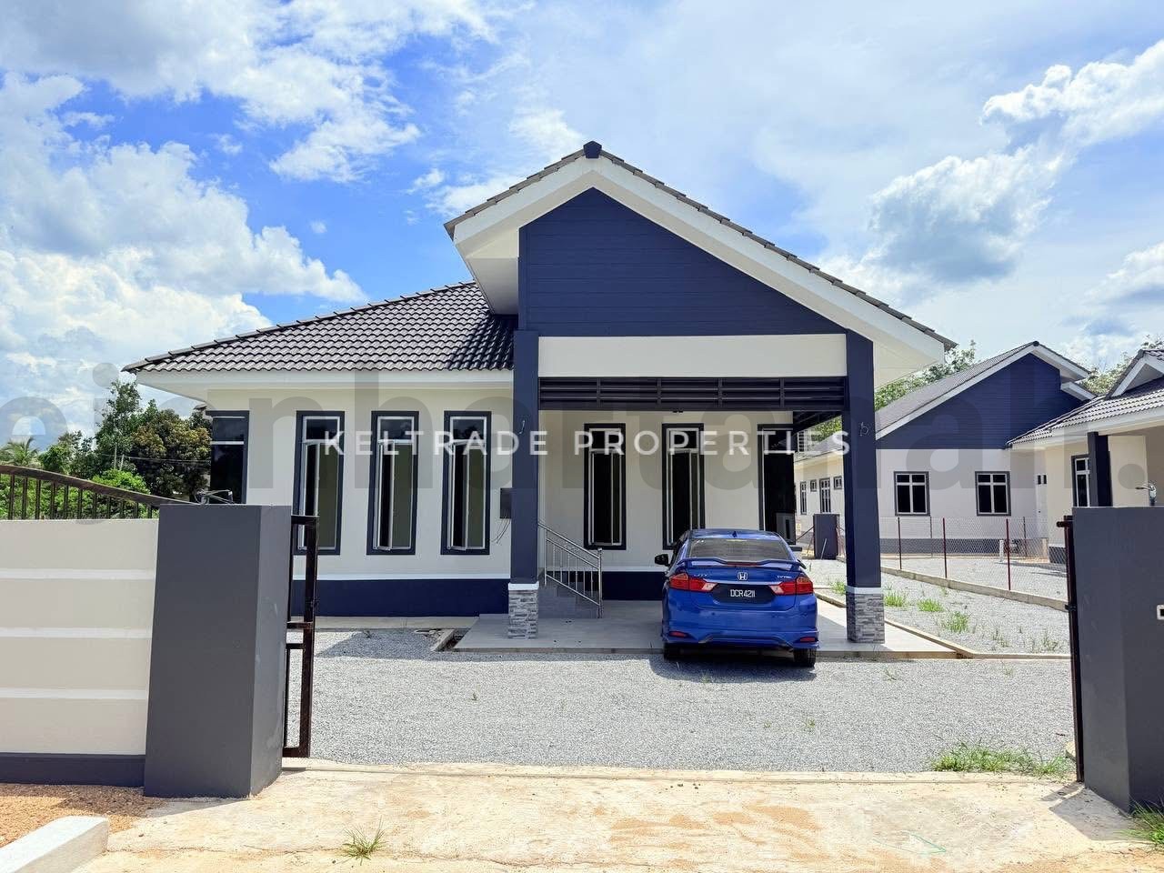 Rumah Banglo Design Moden 1 Tingkat Di Banggol Kemunting, Tanah Merah
