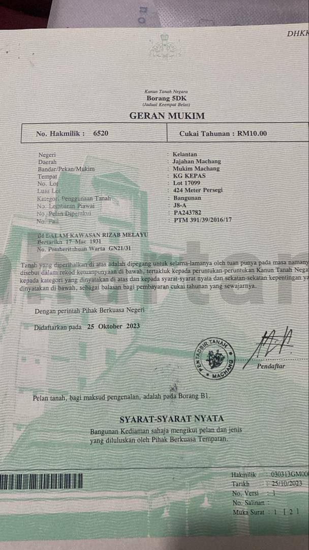 BANGLO SIAP SEPENUHNYA DI BANDAR BARU MACHANG UNTUK DIMILIKI
